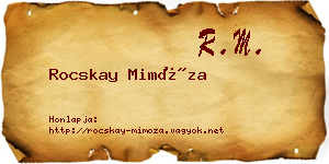 Rocskay Mimóza névjegykártya